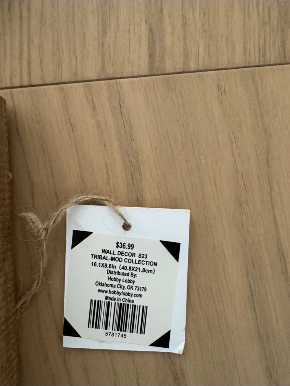 Hobby Lobby Wood Wall Panels with Black Geometric Inlay